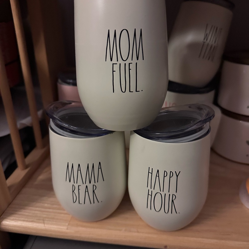 For @thestagsfamily. Rae Dunn Cream Insulated Wine Tumblers Set